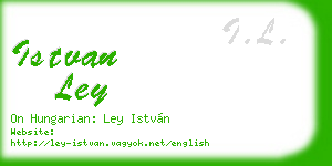 istvan ley business card